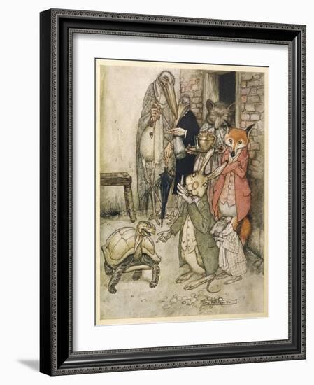 Aesop, Hare and Tortoise-null-Framed Art Print