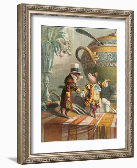 Aesop's Fables, City Mouse and Country Mouse-null-Framed Art Print