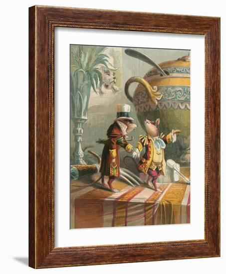 Aesop's Fables, City Mouse and Country Mouse-null-Framed Art Print