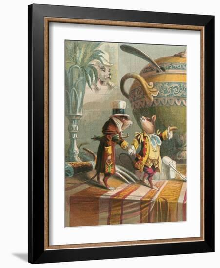 Aesop's Fables, City Mouse and Country Mouse-null-Framed Art Print