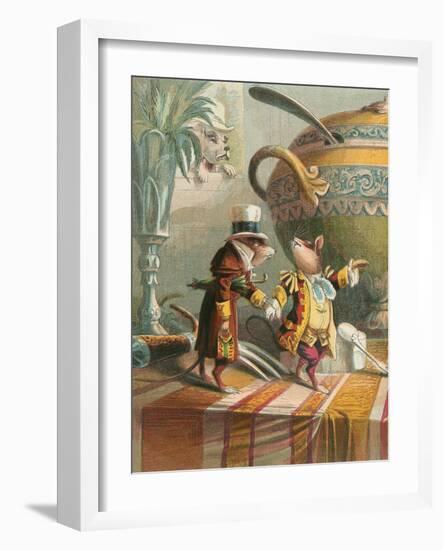 Aesop's Fables, City Mouse and Country Mouse-null-Framed Art Print