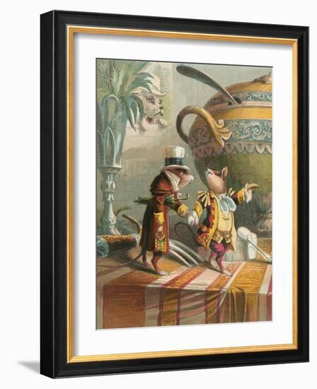 Aesop's Fables, City Mouse and Country Mouse-null-Framed Art Print