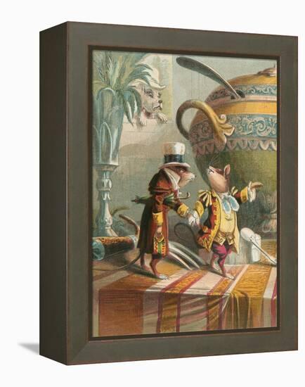 Aesop's Fables, City Mouse and Country Mouse-null-Framed Stretched Canvas