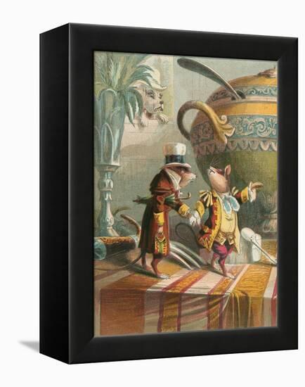 Aesop's Fables, City Mouse and Country Mouse-null-Framed Stretched Canvas