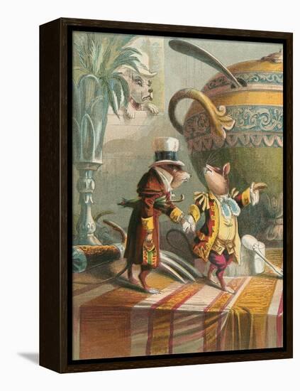 Aesop's Fables, City Mouse and Country Mouse-null-Framed Stretched Canvas