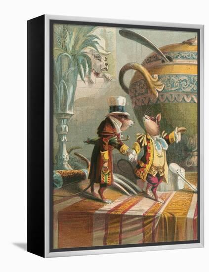 Aesop's Fables, City Mouse and Country Mouse-null-Framed Stretched Canvas