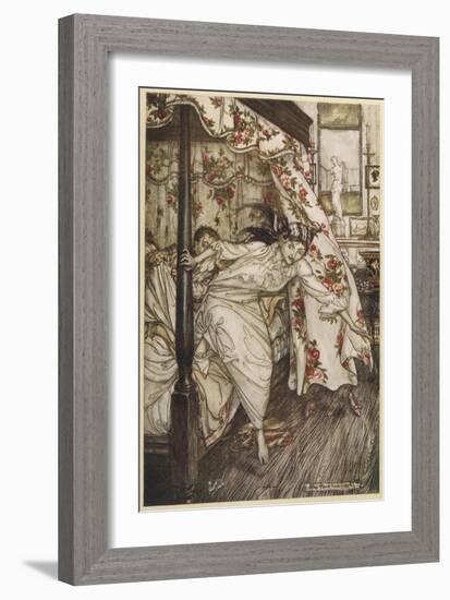 Aesop, Venus and the Cat-Arthur Rackham-Framed Art Print