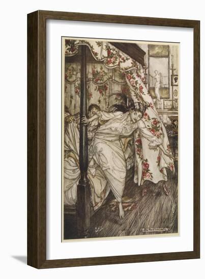 Aesop, Venus and the Cat-Arthur Rackham-Framed Art Print