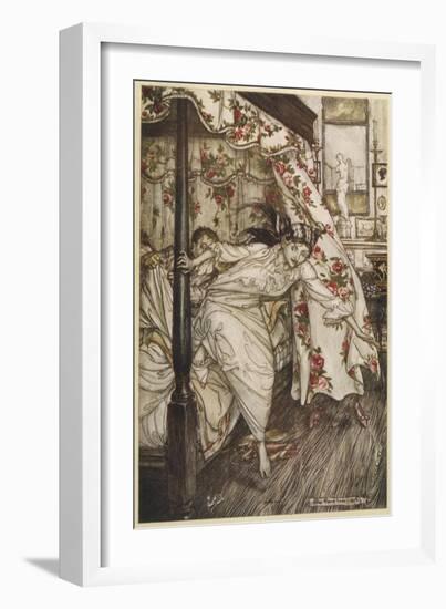 Aesop, Venus and the Cat-Arthur Rackham-Framed Art Print