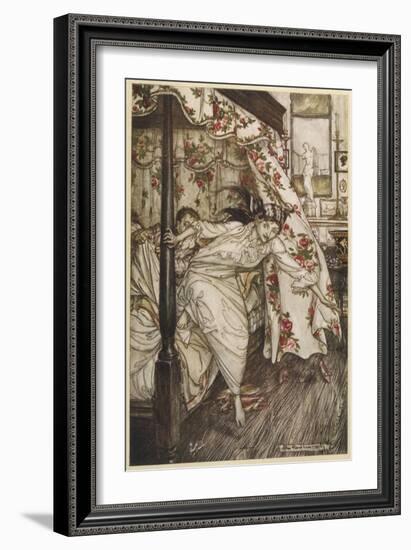 Aesop, Venus and the Cat-Arthur Rackham-Framed Art Print