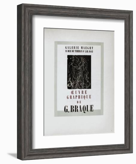 AF 1947 - Galerie Maeght-Georges Braque-Framed Collectable Print