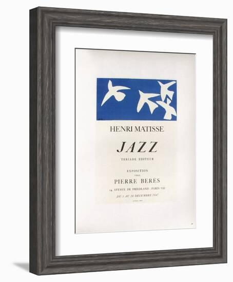 AF 1947 - Jazz Chez Pierre Beres-Henri Matisse-Framed Collectable Print