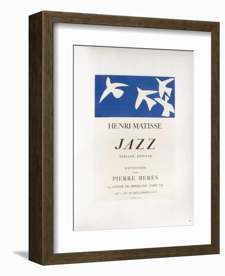 AF 1947 - Jazz Chez Pierre Beres-Henri Matisse-Framed Collectable Print