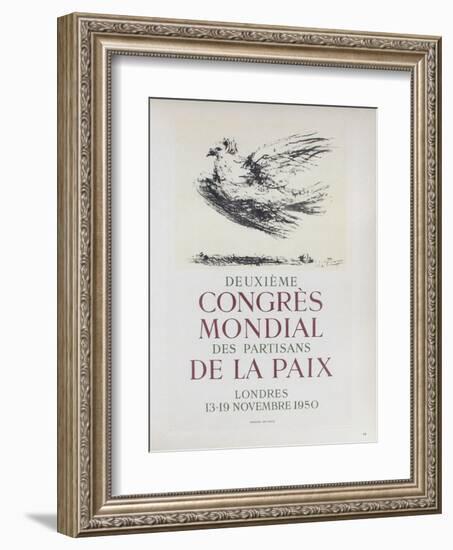 AF 1950 - Deuxième Congrès Mondial des Partisans d-Pablo Picasso-Framed Collectable Print