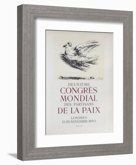 AF 1950 - Deuxième Congrès Mondial des Partisans d-Pablo Picasso-Framed Collectable Print