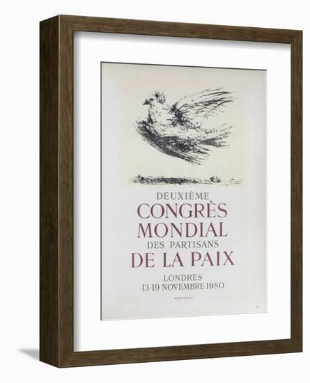 AF 1950 - Deuxième Congrès Mondial des Partisans d-Pablo Picasso-Framed Collectable Print