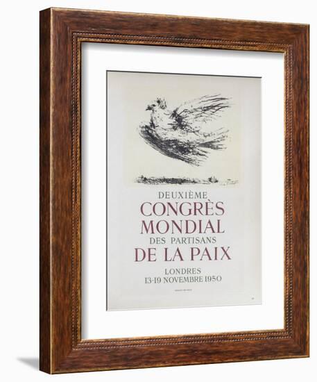 AF 1950 - Deuxième Congrès Mondial des Partisans d-Pablo Picasso-Framed Collectable Print