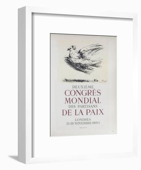 AF 1950 - Deuxième Congrès Mondial des Partisans d-Pablo Picasso-Framed Collectable Print