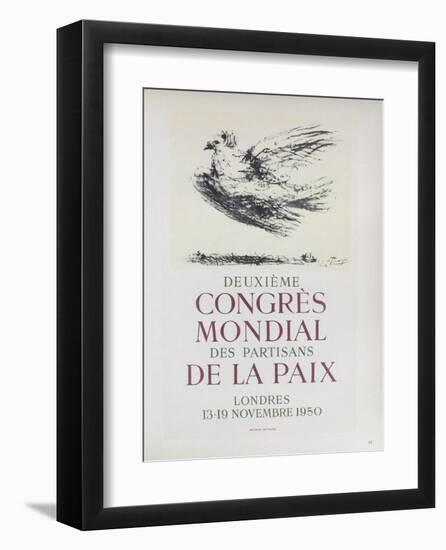 AF 1950 - Deuxième Congrès Mondial des Partisans d-Pablo Picasso-Framed Collectable Print