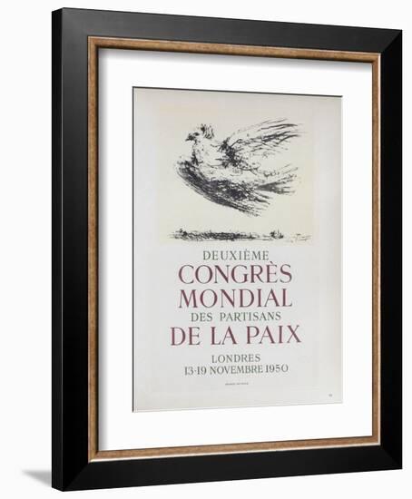 AF 1950 - Deuxième Congrès Mondial des Partisans d-Pablo Picasso-Framed Collectable Print