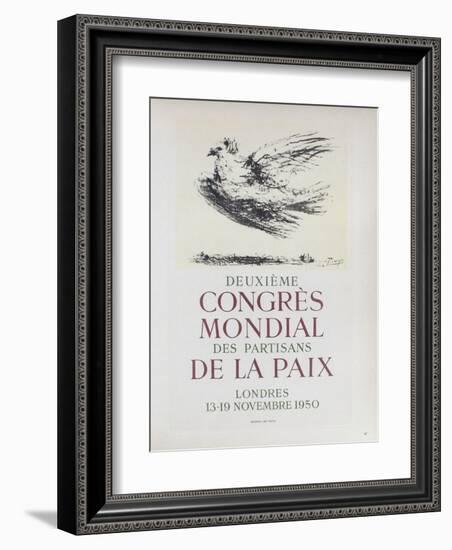 AF 1950 - Deuxième Congrès Mondial des Partisans d-Pablo Picasso-Framed Collectable Print