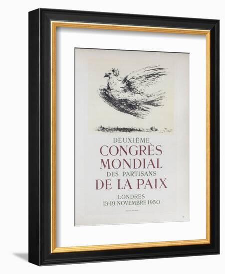 AF 1950 - Deuxième Congrès Mondial des Partisans d-Pablo Picasso-Framed Collectable Print