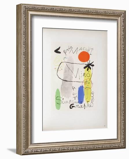 AF 1950 - Galerie Maeght-Joan Miro-Framed Collectable Print