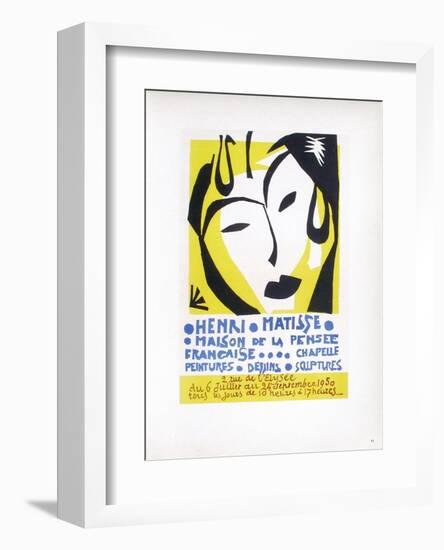 AF 1950 - Maison De La Pensée Française-Henri Matisse-Framed Collectable Print