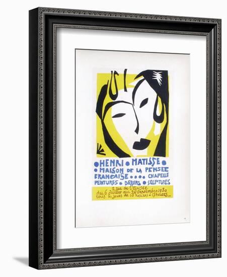 AF 1950 - Maison De La Pensée Française-Henri Matisse-Framed Collectable Print