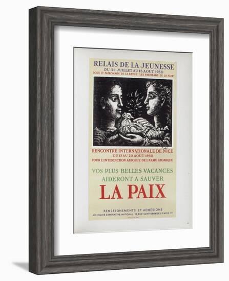 AF 1950 - Relai de jeunesse-Pablo Picasso-Framed Collectable Print