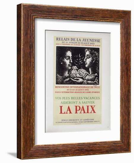 AF 1950 - Relai de jeunesse-Pablo Picasso-Framed Collectable Print