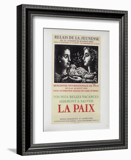 AF 1950 - Relai de jeunesse-Pablo Picasso-Framed Collectable Print