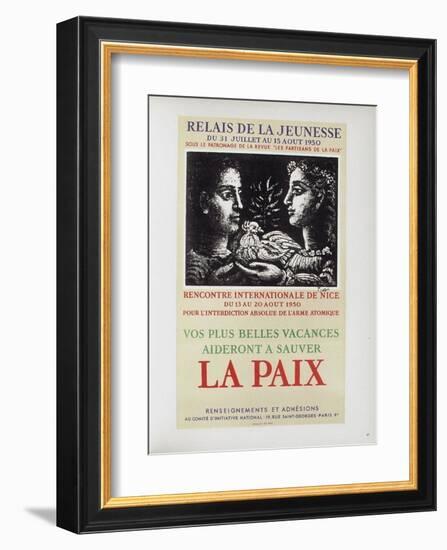 AF 1950 - Relai de jeunesse-Pablo Picasso-Framed Collectable Print