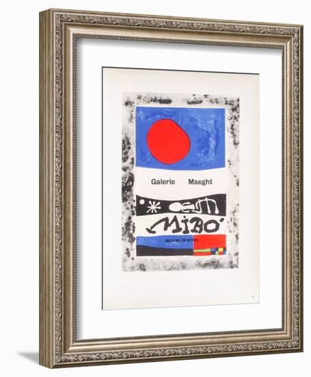 AF 1953 - Galerie Maeght-Joan Miro-Framed Collectable Print