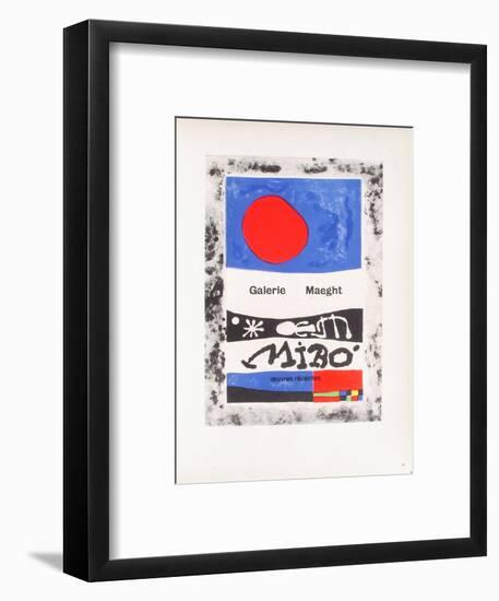 AF 1953 - Galerie Maeght-Joan Miro-Framed Collectable Print