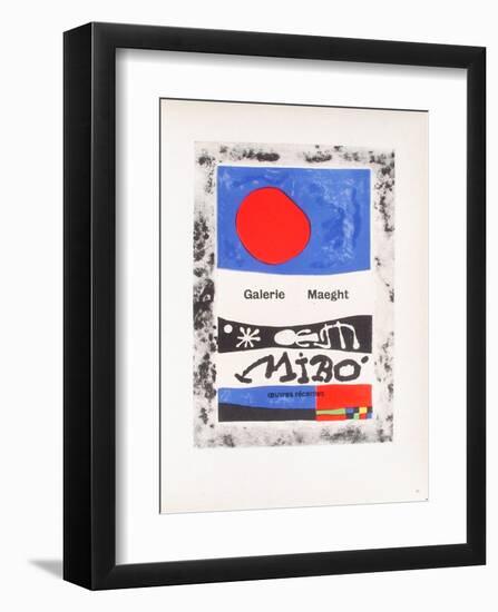 AF 1953 - Galerie Maeght-Joan Miro-Framed Collectable Print