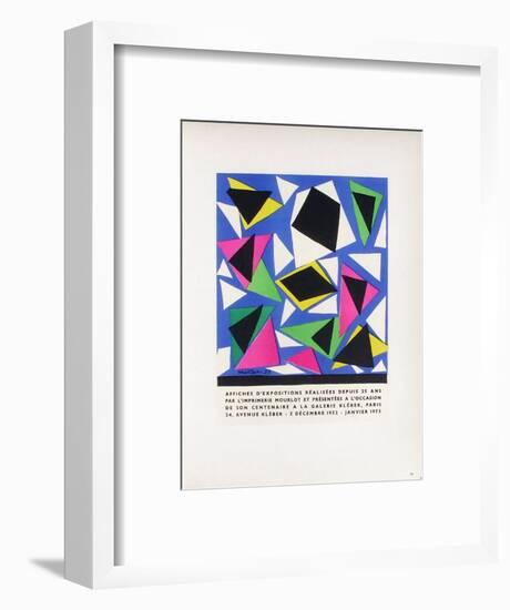 AF 1953 - Mourlot A La Galerie Kleber-Henri Matisse-Framed Collectable Print