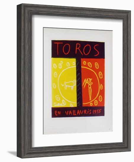 AF 1955 - Toros en Vallauris-Pablo Picasso-Framed Collectable Print