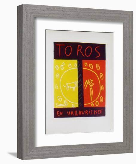 AF 1955 - Toros en Vallauris-Pablo Picasso-Framed Collectable Print