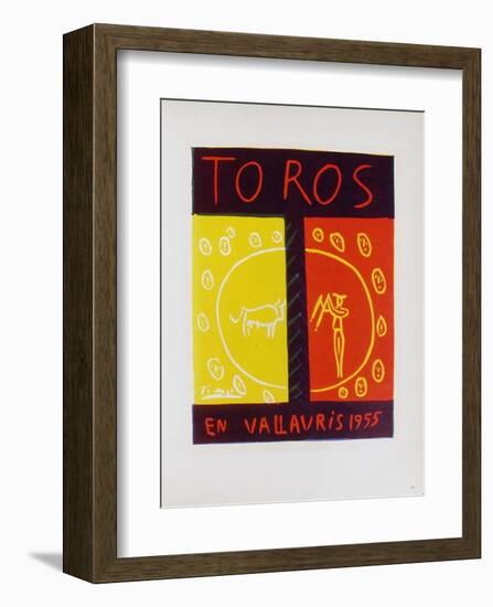 AF 1955 - Toros en Vallauris-Pablo Picasso-Framed Collectable Print