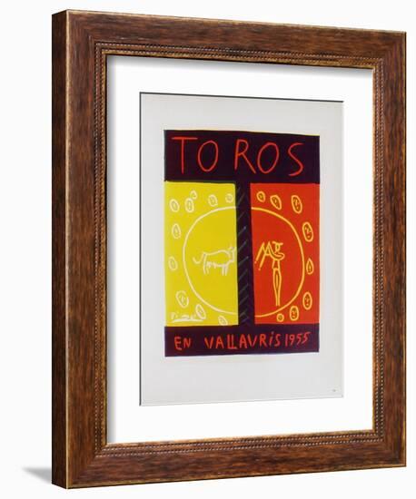 AF 1955 - Toros en Vallauris-Pablo Picasso-Framed Collectable Print