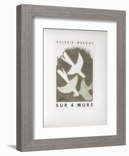 AF 1956 - Galerie Maeght Sur 4 Murs-Georges Braque-Framed Collectable Print