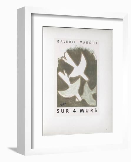 AF 1956 - Galerie Maeght Sur 4 Murs-Georges Braque-Framed Collectable Print