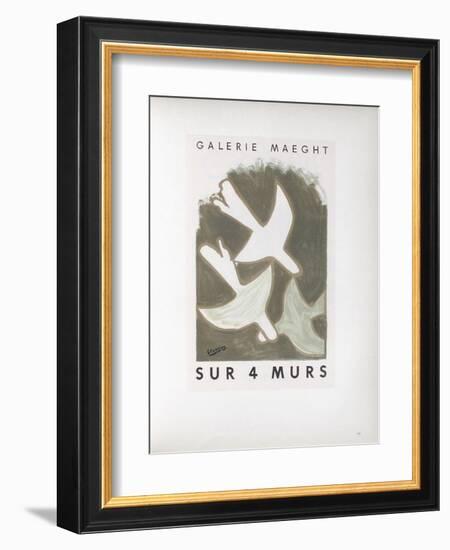 AF 1956 - Galerie Maeght Sur 4 Murs-Georges Braque-Framed Collectable Print