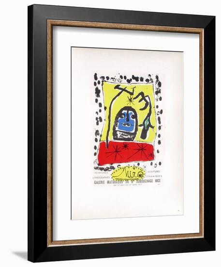 AF 1957 - Galerie Matarasso-Joan Miro-Framed Collectable Print