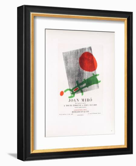 AF 1958 - Berggruen Et Cie-Joan Miro-Framed Collectable Print