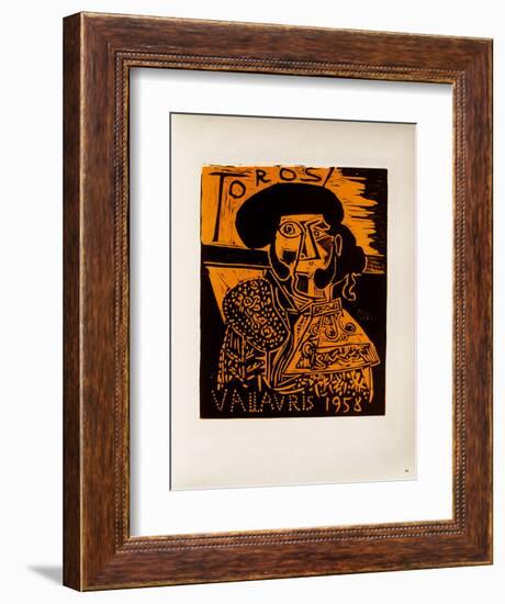 AF 1958 - Toros Vallauris-Pablo Picasso-Framed Collectable Print