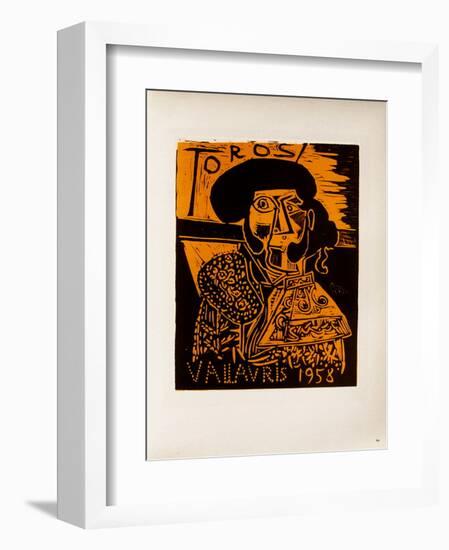 AF 1958 - Toros Vallauris-Pablo Picasso-Framed Collectable Print