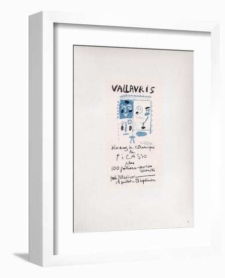 AF 1958 - Vallauris 10 ans de céramique-Pablo Picasso-Framed Collectable Print