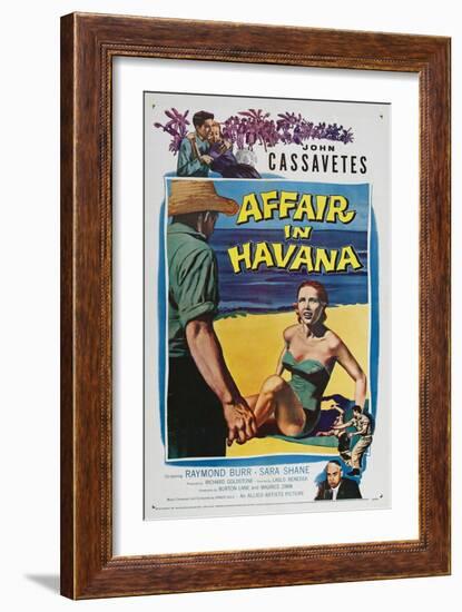 Affair in Havana, John Cassavetes, Sara Shane, Raymond Burr, 1957-null-Framed Art Print